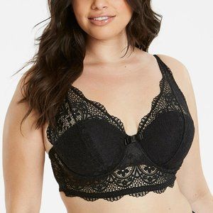 Pretty Secrets Lottie Lace Black Midi Bralette
